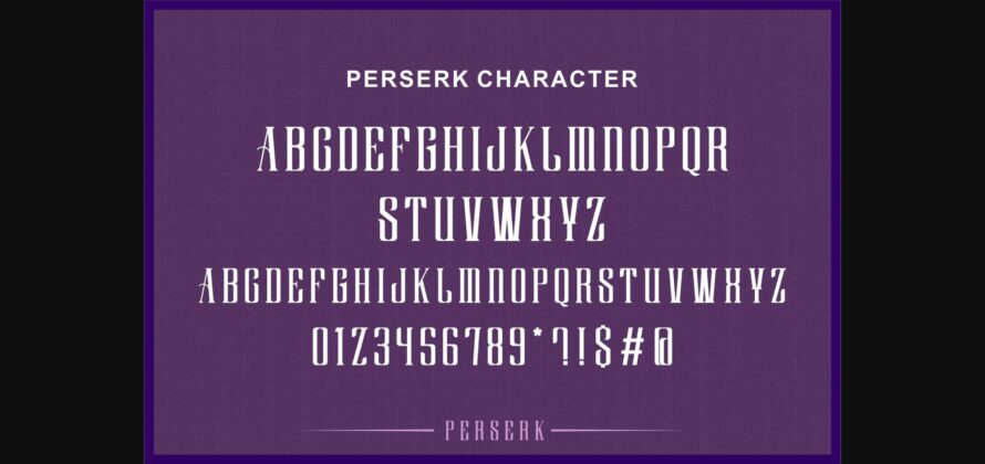 Perserk Font Poster 8