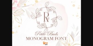 Petite Buds Monogram Font Poster 1