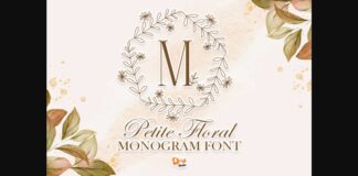 Petite Floral Monogram Font Poster 1