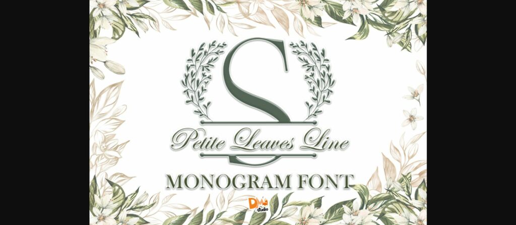 Petite Leaves Line Font Poster 3