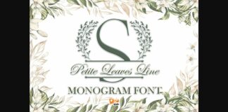 Petite Leaves Line Font Poster 1