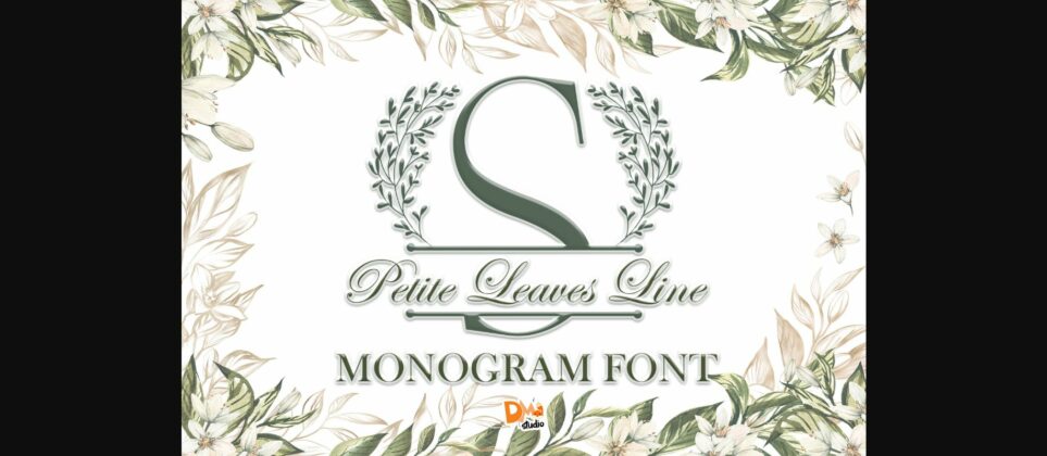 Petite Leaves Line Font Poster 1