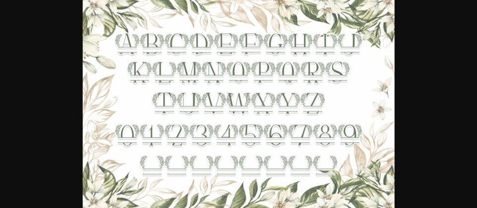 Petite Leaves Line Font Poster 6