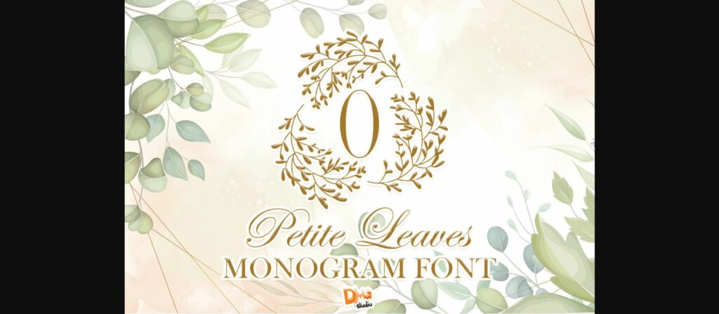 Petite Leaves Monogram Font Poster 3