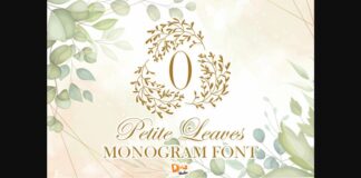 Petite Leaves Monogram Font Poster 1