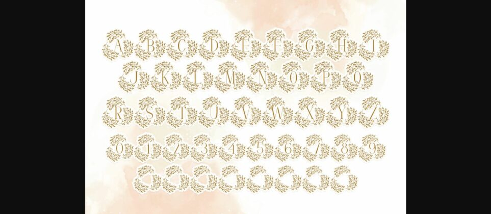 Petite Leaves Monogram Font Poster 6