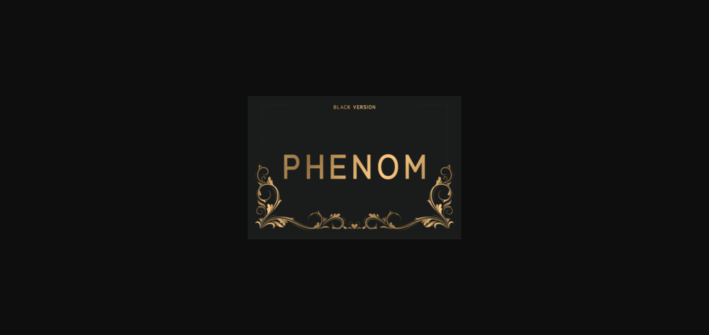 Phenom Black Font Poster 3