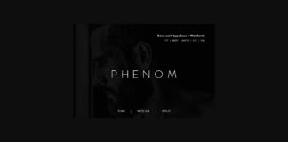 Phenom Font Poster 1