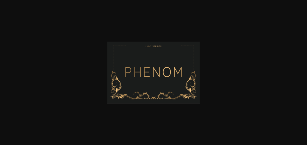 Phenom Light Font Poster 3