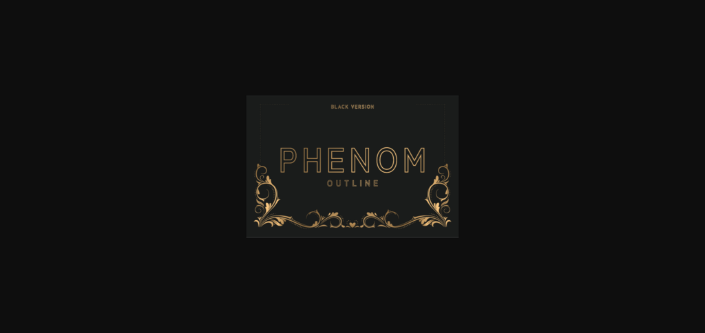 Phenom Outline Black Font Poster 3