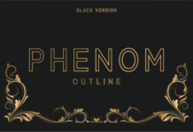 Phenom Outline Black Font