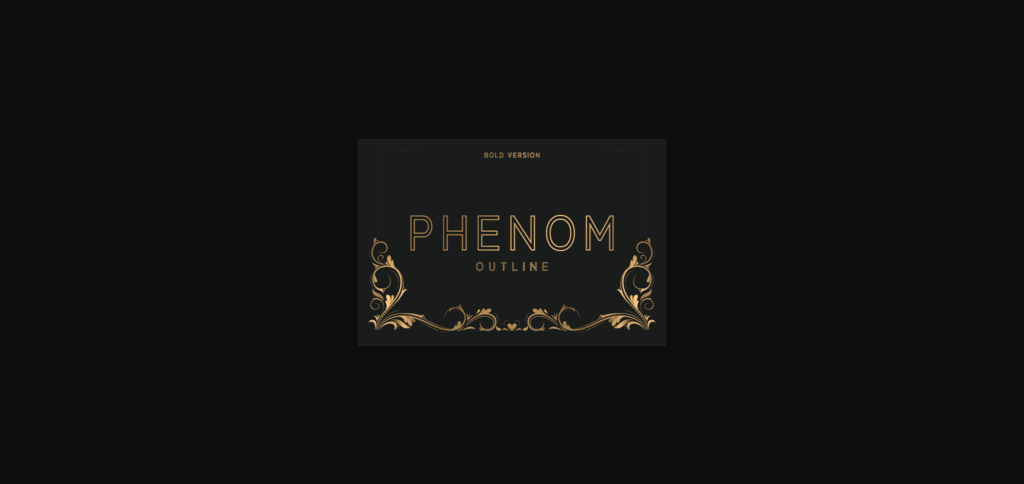 Phenom Outline Bold Font Poster 3