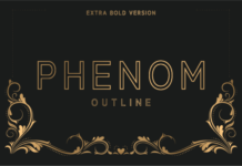 Phenom Outline Extra Bold Font