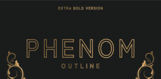 Phenom Outline Extra Bold Font