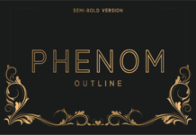 Phenom Outline Semi-Bold Font