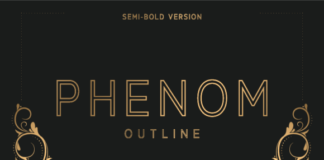 Phenom Outline Semi-Bold Font