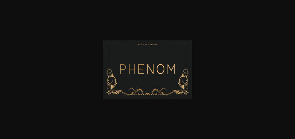 Phenom Regular Font Poster 3