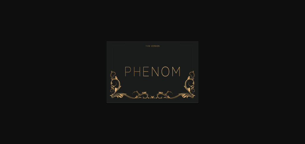 Phenom Thin Font Poster 3