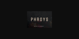 Phroys Font Poster 1