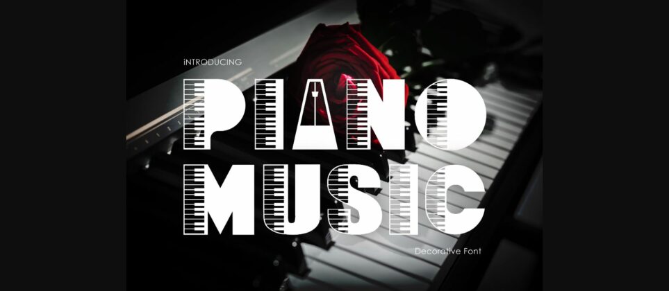 Piano Music Font Poster 3