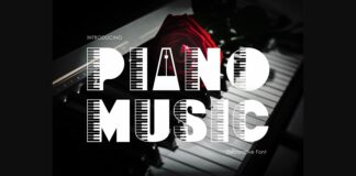 Piano Music Font Poster 1