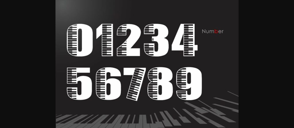 Piano Music Font Poster 6