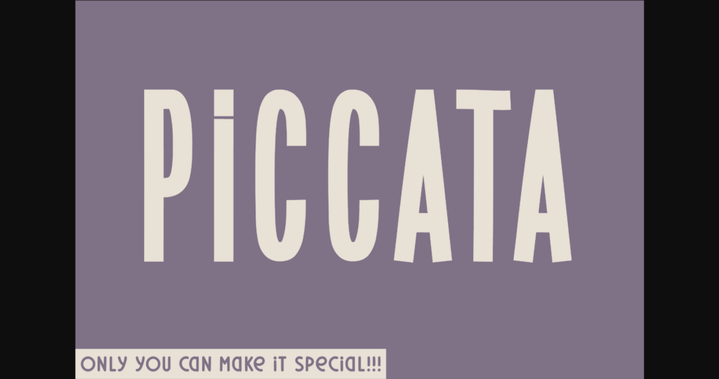 Piccata Font Poster 1