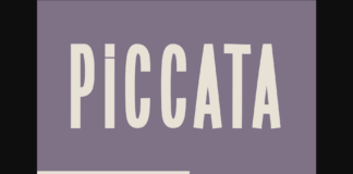 Piccata Font Poster 1