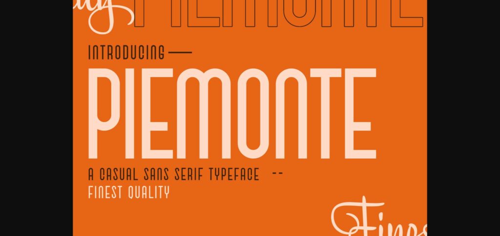 Piemonte Font Poster 1