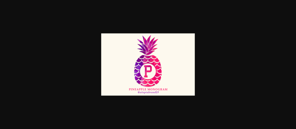 Pineapple Monogram Font Poster 3
