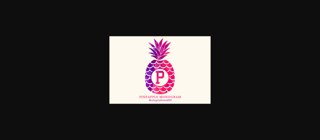 Pineapple Monogram Font Poster 1