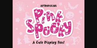 Pink Spooky Font Poster 1