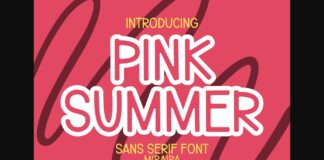 Pink Summer Font Poster 1