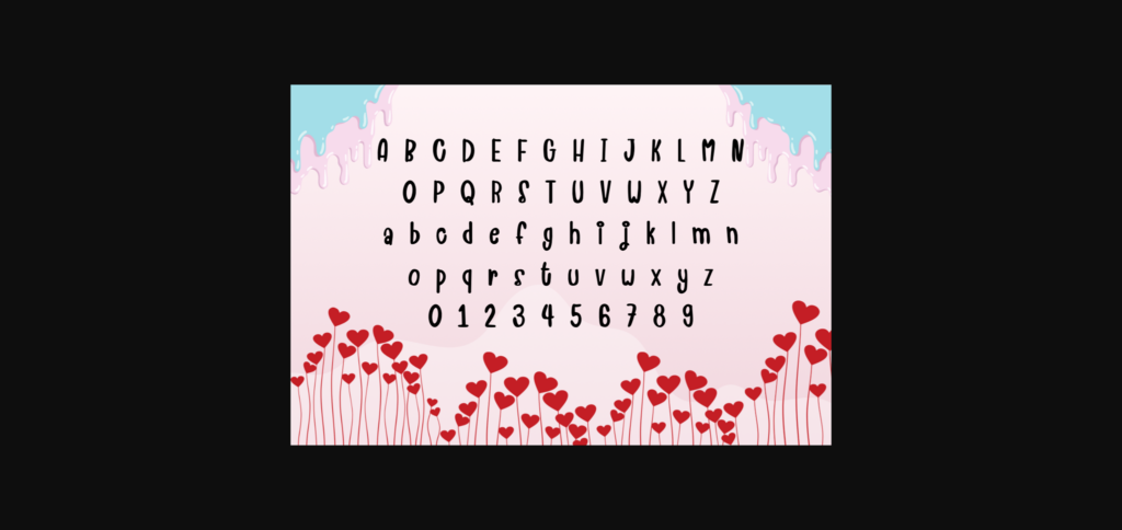 Pink Valentine Font Poster 2