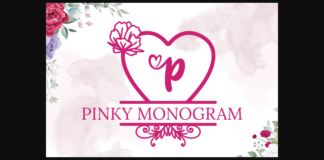 Pinky Monogram Font Poster 1