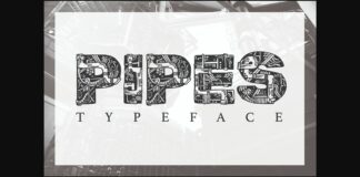 Pipes Font Poster 1