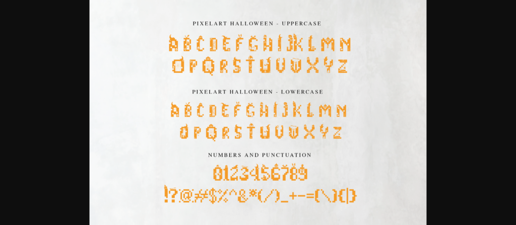 Pixelart Halloween Font Poster 9