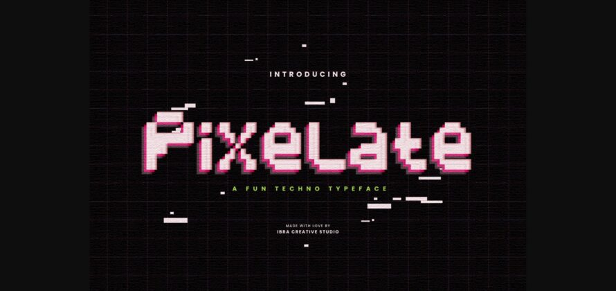 Pixelate Font Poster 3