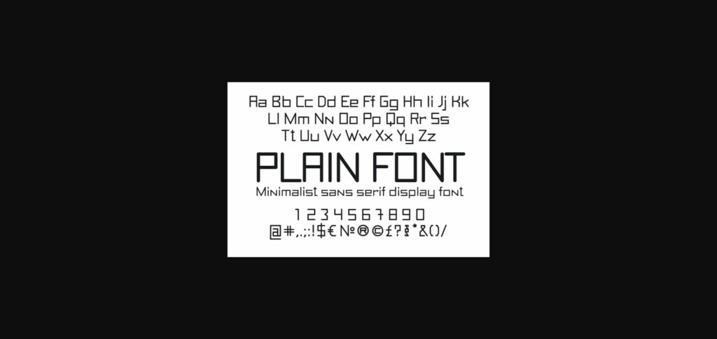 Plain Font Poster 3