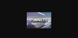 Planets Font Poster 1