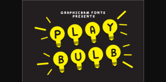 Play Bulb Font Poster 1