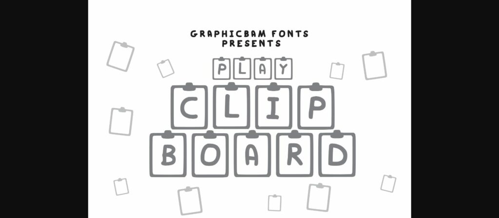 Play Clipboard Font Poster 3