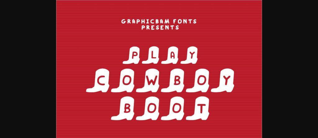 Play Cowboy Boot Font Poster 3