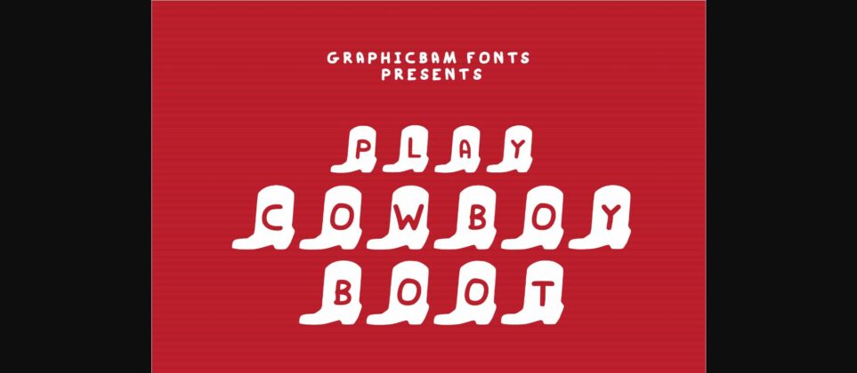 Play Cowboy Boot Font Poster 3