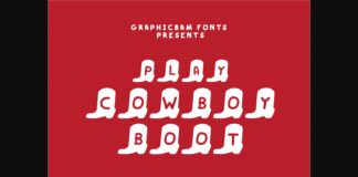 Play Cowboy Boot Font Poster 1