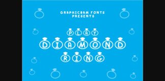 Play Diamond Ring Font Poster 1