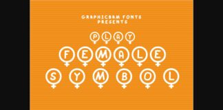 Play Female Symbol Font Poster 1