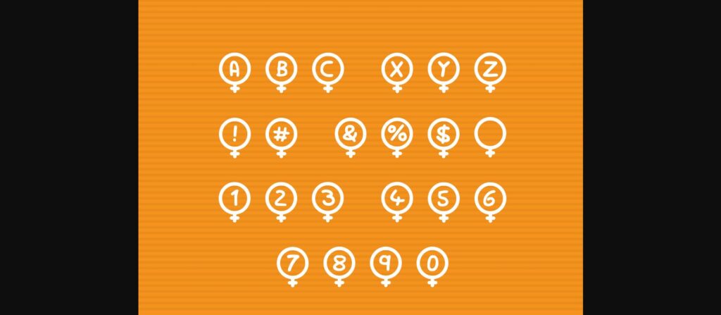 Play Female Symbol Font Poster 2