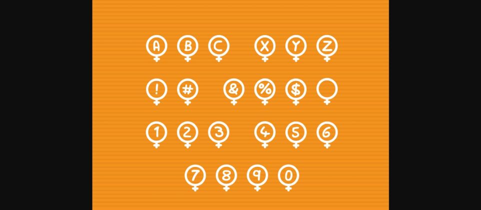 Play Female Symbol Font Poster 2