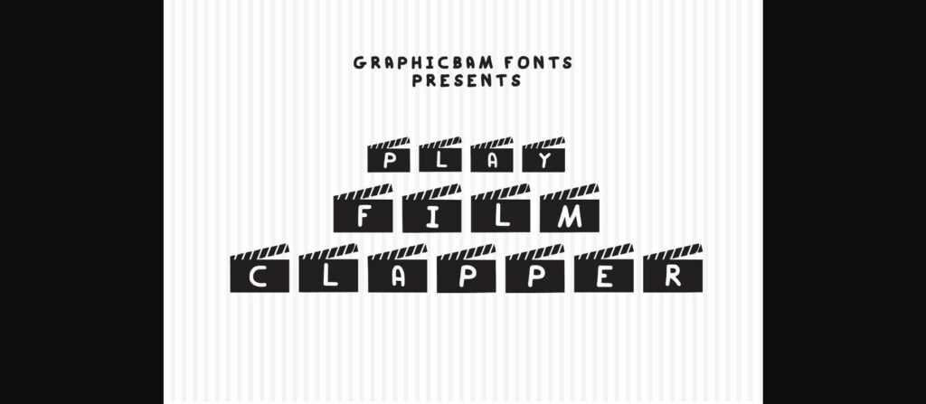 Play Film Clapper Font Poster 3